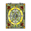 CHLOE Lighting BONICA Tiffany-Style Floral Stained Glass Window Panel 24'' Height