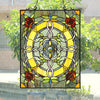 CHLOE Lighting BONICA Tiffany-Style Floral Stained Glass Window Panel 24'' Height