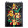 CHLOE Lighting FIRE LILY Tiffany-Style Floral Stained Glass Window Panel 25'' Height