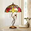 CHLOE Lighting MARIEBELLE Tiffany-Style Floral Stained Glass Table Lamp 16'' Width