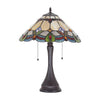 CHLOE Lighting HOWARD Tiffany-style 2 Light Table Lamp 16'' Shade