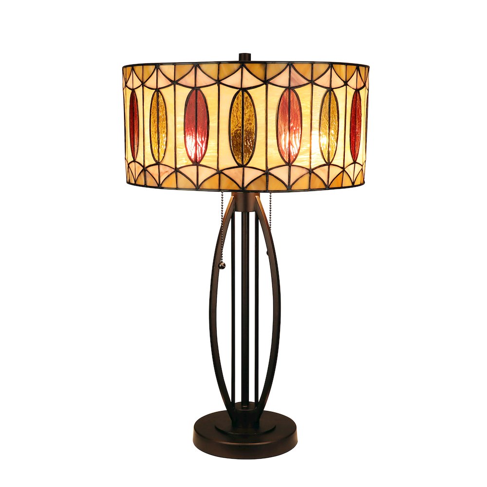 Gimm Geometric Style 2-Light Table Lamp 15'' Shade - CHLOE Lighting