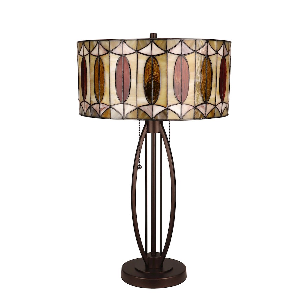 Gimm Geometric Style 2-Light Table Lamp 15'' Shade - CHLOE Lighting