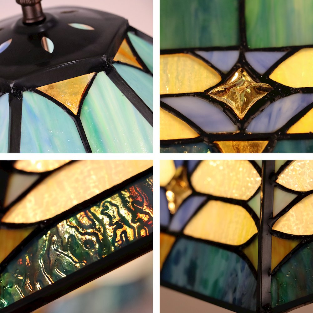 Hyland Geometric Style 2-Light Table Lamp 18'' Shade - CHLOE Lighting