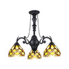 CHLOE Lighting GEORGIA Tiffany-Style Victorian Stained Glass Mini Chandelier 21'' Width
