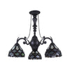 CHLOE Lighting GEORGIA Tiffany-Style Victorian Stained Glass Mini Chandelier 21'' Width
