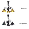 CHLOE Lighting GEORGIA Tiffany-Style Victorian Stained Glass Mini Chandelier 21'' Width