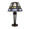 Retro-Style Stained Glass 1-Light Table Lamp 14'' Shade - CHLOE Lighting