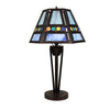 Retro-Style Stained Glass 1-Light Table Lamp 14'' Shade - CHLOE Lighting