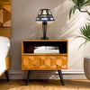 Retro-Style Stained Glass 1-Light Table Lamp 14'' Shade - CHLOE Lighting
