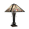 Retro-Style Stained Glass 2-Light Table Lamp 16'' Shade - CHLOE Lighting
