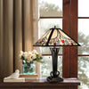 Retro-Style Stained Glass 2-Light Table Lamp 16'' Shade - CHLOE Lighting
