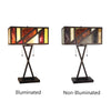 Retro-Style Stained Glass 2-Light Table Lamp 16'' Shade - CHLOE Lighting