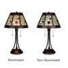 Retro-Style Stained Glass 2-Light Table Lamp 18'' Shade - CHLOE Lighting