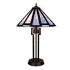 Retro-Style Stained Glass 2-Light Table Lamp 18'' Shade - CHLOE Lighting