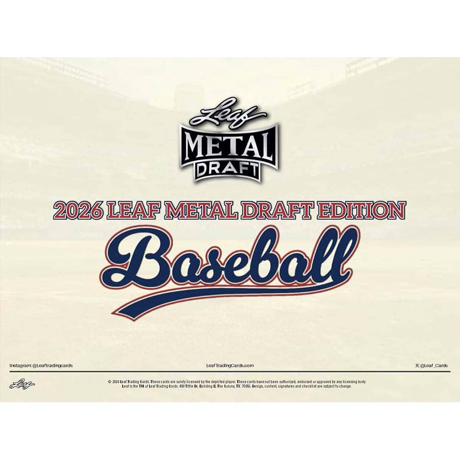 Leaf Trading Cards -  Metal - 2026 Leaf Metal Draft Edition Baseball Mega Pre-Order