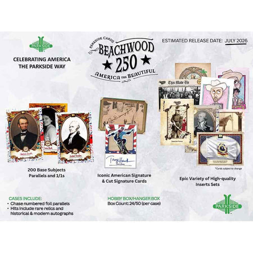 Parkside Collectibles Inc -  Beachwood - 2026 Parkside Beachwood 250 America The Beautiful Hanger Box Pre-Order
