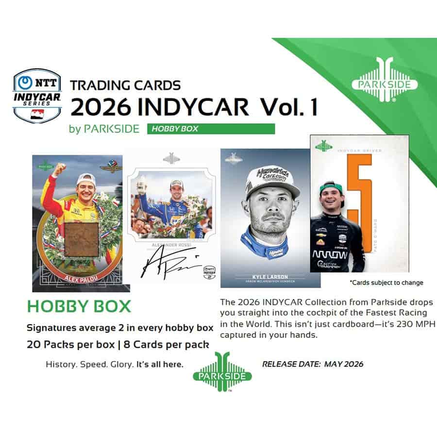 Parkside Collectibles Inc -  Indycar - 2026 Parkside Indycar Collection Volume 1 Hobby Pre-Order