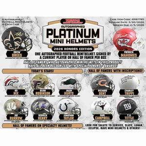 Tri-Star Productions Inc -  Hidden Treasures - 2026 Tristar Ht Auto Fb Mini Helmets Platinum Honors Edition