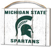 Michigan State Spartans Small Plaque - Weathered Logo -