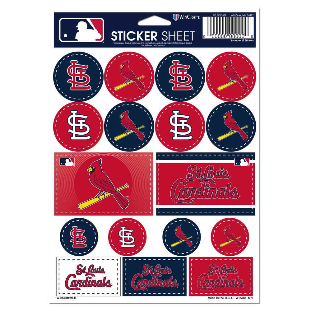 St. Louis Cardinals Decal Sheet 5x7 Vinyl - WinCraft