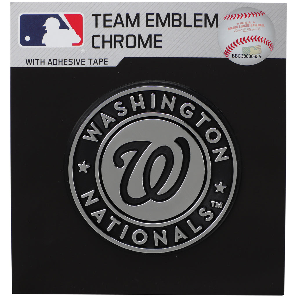 Washington Nationals Auto Emblem Silver Chrome -