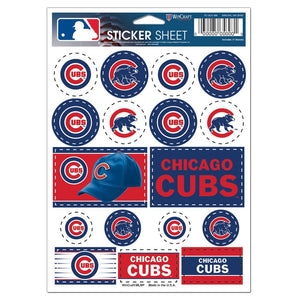 Chicago Cubs Decal Sheet 5x7 Vinyl - WinCraft
