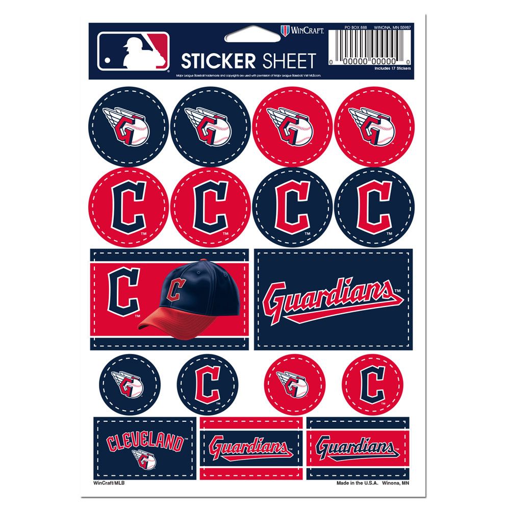 Cleveland Guardians Decal Sheet 5x7 Vinyl - WinCraft