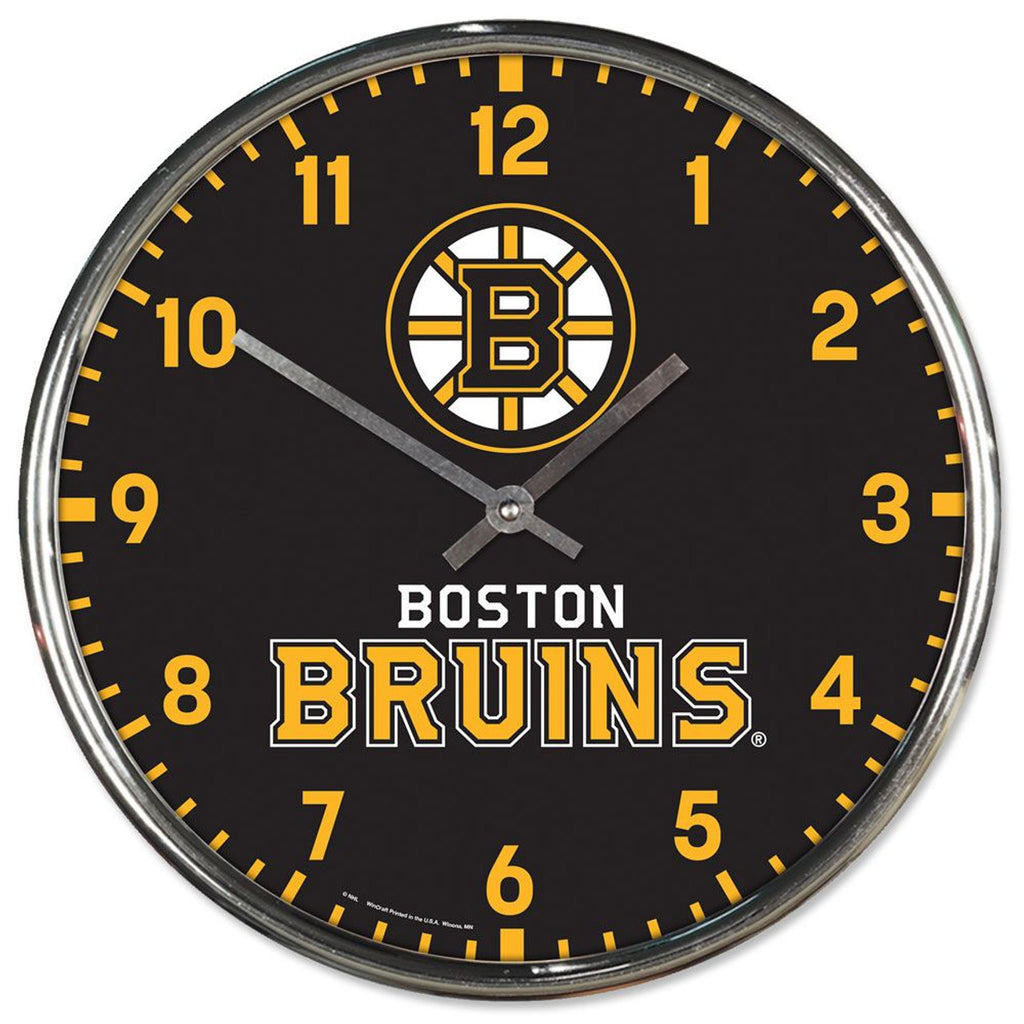 Boston Bruins Round Chrome Wall Clock - Wincraft