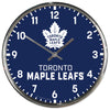 Toronto Maple Leafs Clock Round Wall Style Chrome - Wincraft
