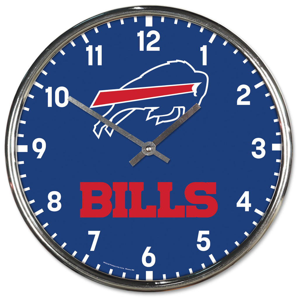 Buffalo Bills Round Chrome Wall Clock - Wincraft