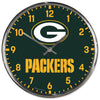 Green Bay Packers Round Chrome Wall Clock - Wincraft