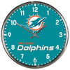 Miami Dolphins Round Chrome Wall Clock - Wincraft
