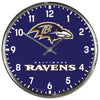 Baltimore Ravens Round Chrome Wall Clock - Wincraft