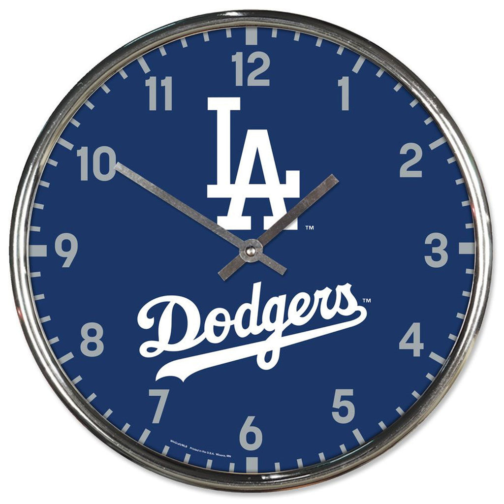 Los Angeles Dodgers Round Chrome Wall Clock - Wincraft