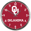 Oklahoma Sooners Round Chrome Wall Clock - Wincraft