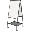 Wheasel Easel Dry-Erase Board, Porcelain-on-Steel, 28 3/4 x 59 1/2, White/Black - Best-Rite