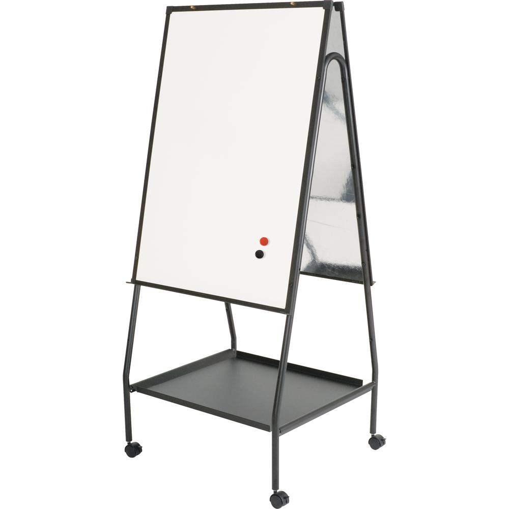 Wheasel Easel Dry-Erase Board, Porcelain-on-Steel, 28 3/4 x 59 1/2, White/Black - Best-Rite