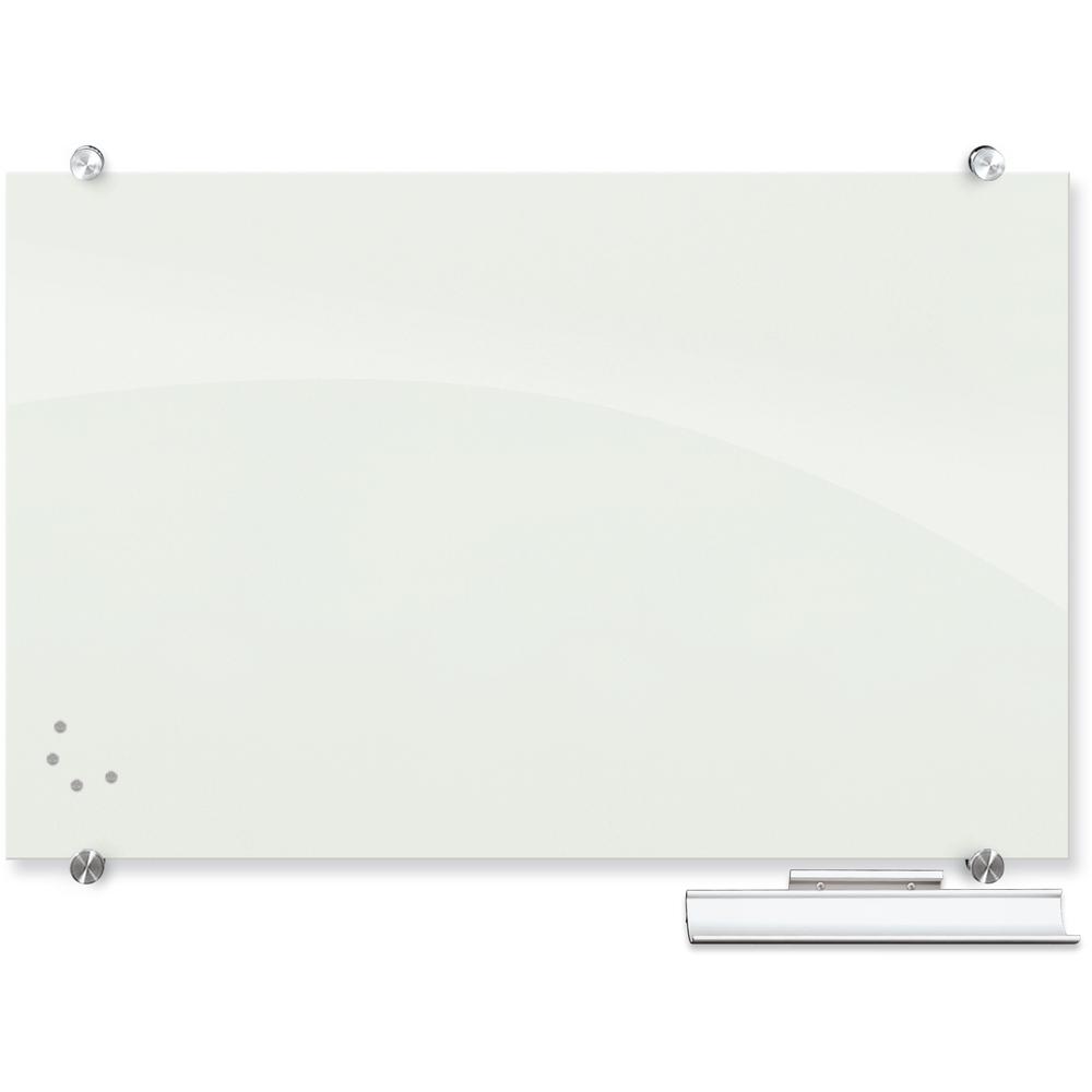 Visionary Magnetic Glass Board, Frameless, White Glossy, 36'' x 24'' x 1/8'' - Best-Rite
