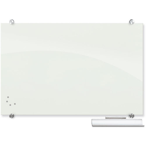 Visionary Magnetic Glass Board, Frameless, White Glossy, 36'' x 24'' x 1/8'' - Best-Rite
