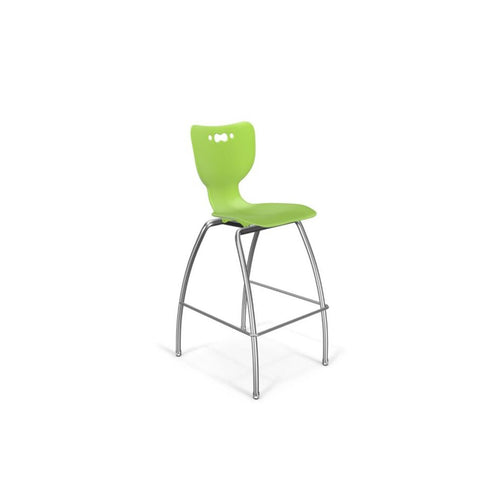 Hierarchy Stool - 4-Leg Stool (30  inch) - Green- No Arms- Chrome Base - Moore