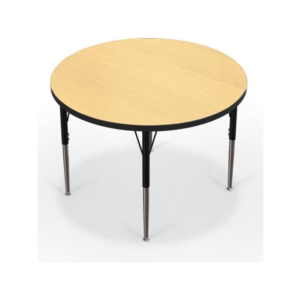 Activity Table - 36'' Round - Fusion Maple Top Surface - Black Edgeband - BALT