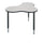 Student Desk - Large Quad - Gray Nebula Top Surface And Black Edgeband - Black Horseshoe Legs - No Bookbox - BALT