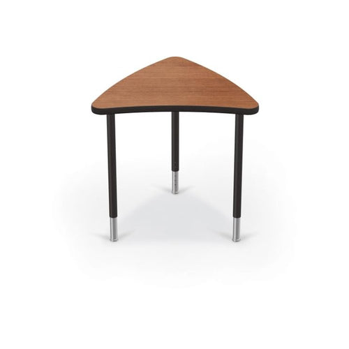 Creator - Chevron Table - Amber Cherry Top Surface And Laminate Backer Back Surface - Black Edgeband - Black Legs - No Bookbox - BALT