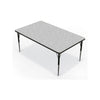 Activity Table - 36''X60'' Rectangle - Gray Nebula Top Surface - Black Edgeband - BALT