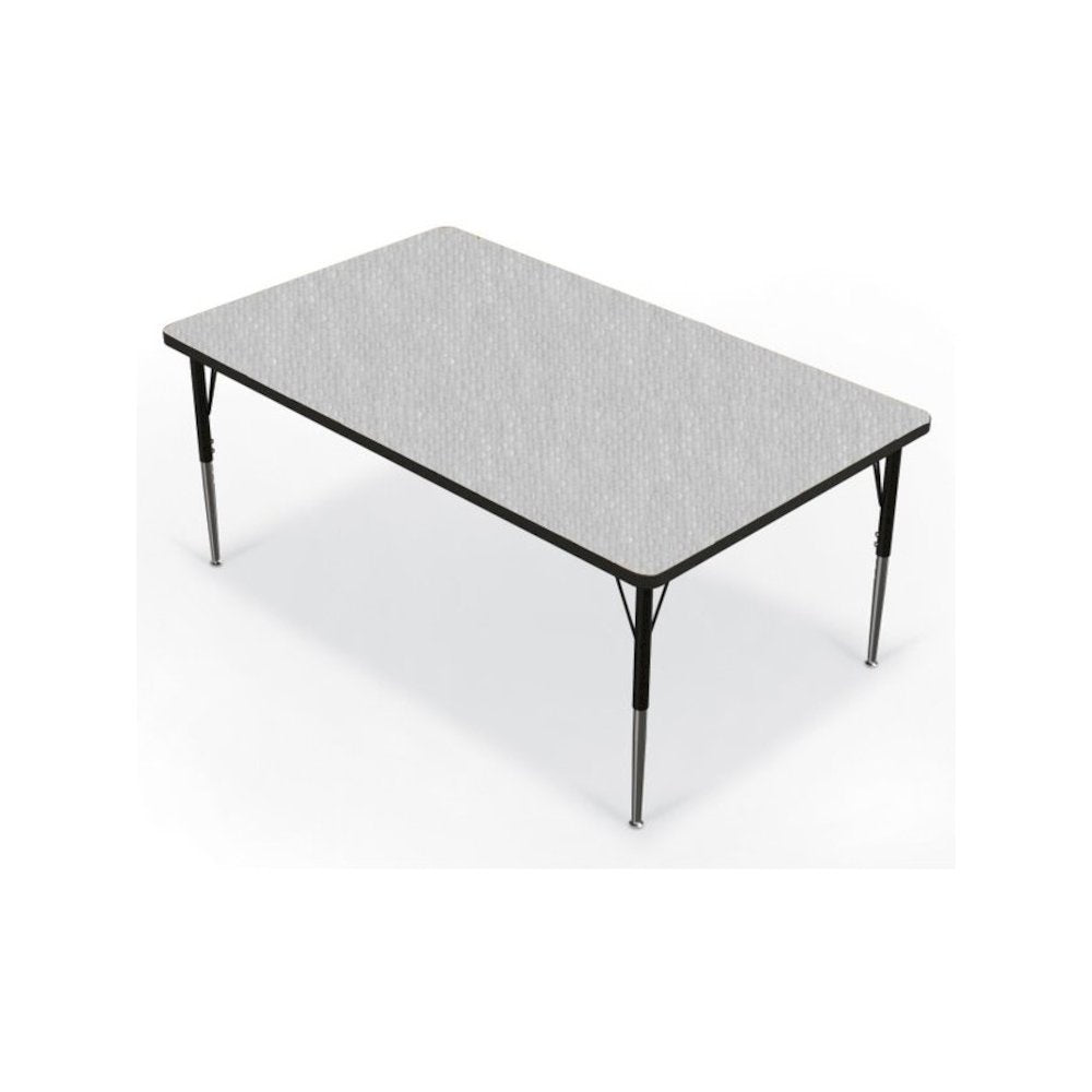 Activity Table - 36''X60'' Rectangle - Gray Nebula Top Surface - Black Edgeband - BALT