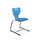 Hierarchy Cantilever School Chair,  14'' Height, Chrome Frame, Blue Shell - Moore