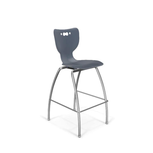 Hierarchy Stool - 4-Leg Stool (30  inch) - Navy- No Arms- Chrome Base - Moore