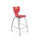 Hierarchy Stool - 4-Leg Stool (30 inch) - Red- No Arms- Chrome Base - Moore
