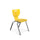 Hierarchy School Chair, 4-Leg, 14'' Height, Chrome Frame, Yellow Shell - Moore